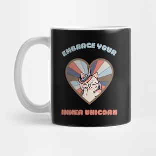 Embrace your inner unicorn - a cute kawaii caticorn Mug